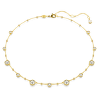 swarovski imber necklace round cut scattered design white gold tone plated