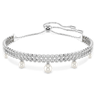 ariana grande x swarovski bracelet crystal pearl round cut white rhodium plated