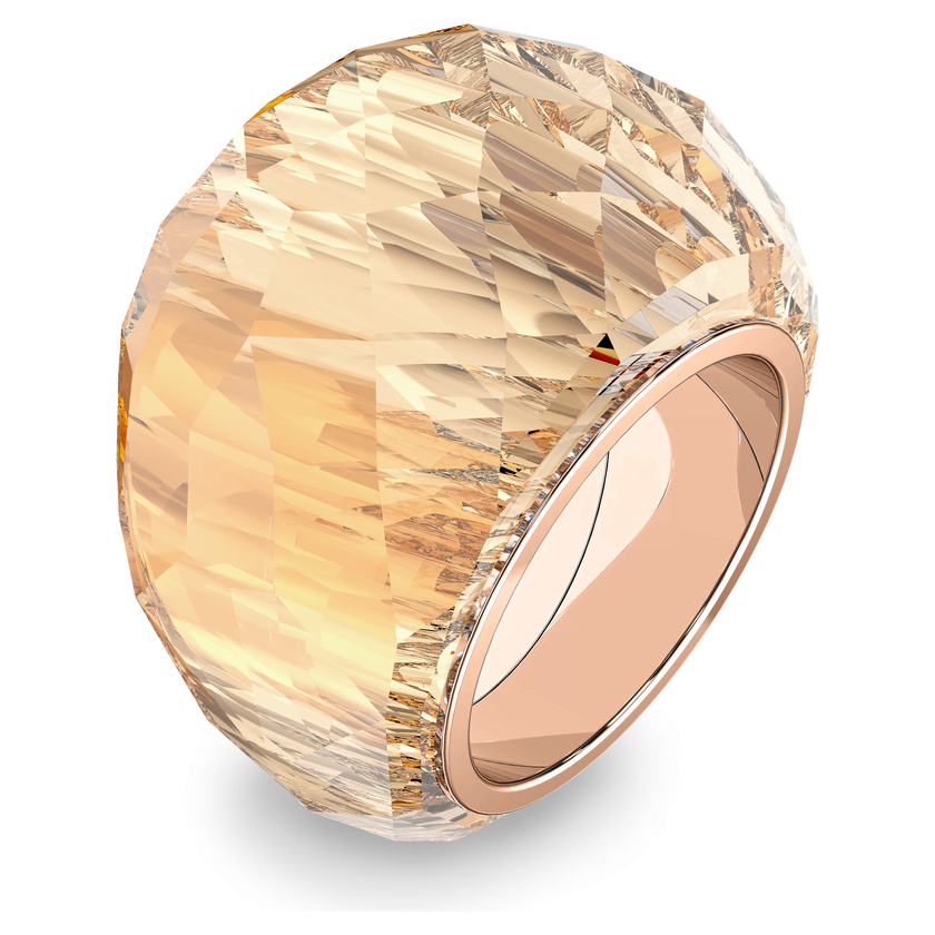 swarovski nirvana ring  pink  rose gold tone pvd