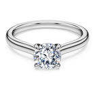 swarovski eternity solitaire ring  lab grown diamonds 1 ct tw  round shape  18k white gold
