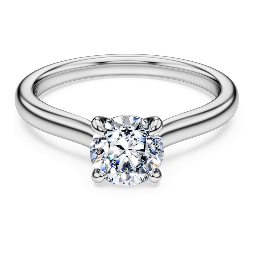 swarovski eternity solitaire ring  lab grown diamonds 1 ct tw  round shape  18k white gold