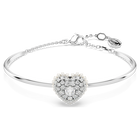 swarovski idyllia bangle heart white rhodium plated