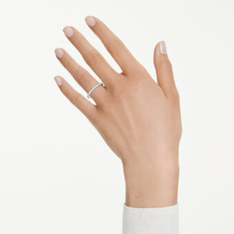 swarovski eternity band ring  lab grown diamonds 0 4 ct tw  round shape  sterling silver