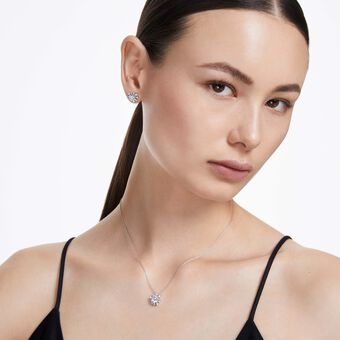 swarovski galaxy pendant  laboratory grown diamonds 2 ct tw  18k white gold