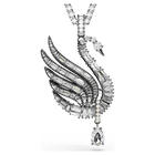 swarovski swan vienna pendant and brooch swan white ruthenium plated