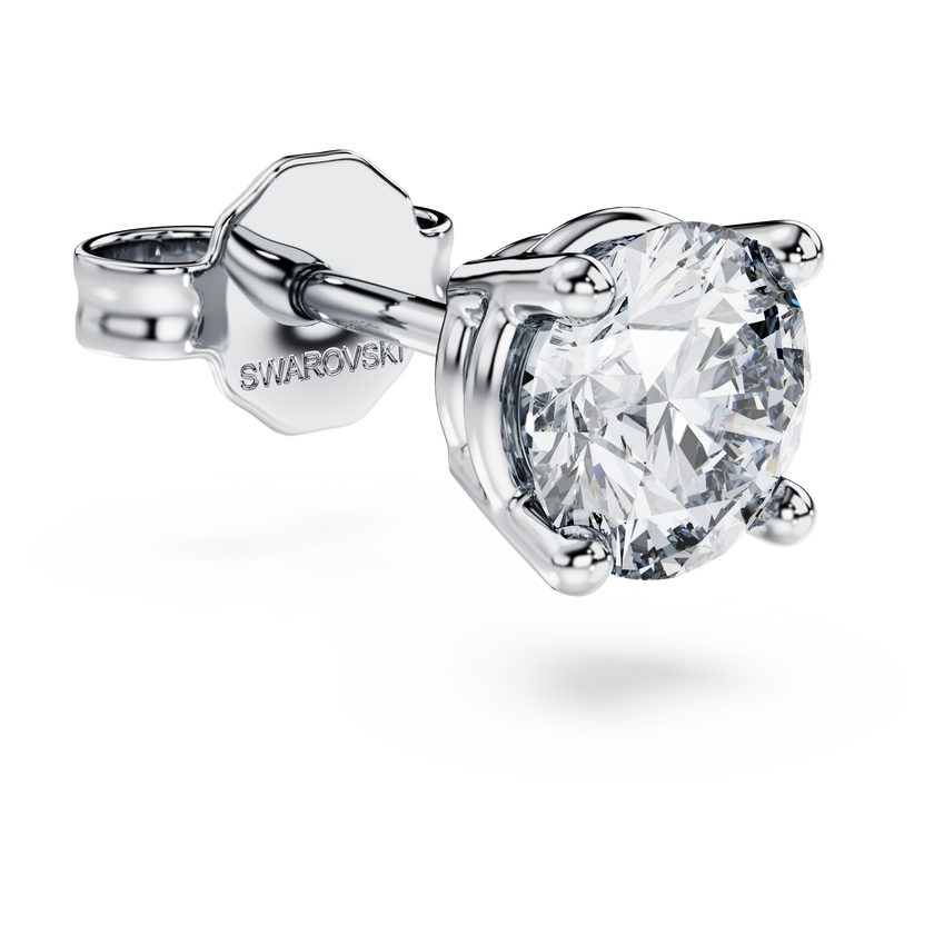 swarovski eternity stud earring  lab grown diamonds 0 5 ct tw  single  round shape  18k white gold