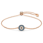 swarovski luckily bracelet  pav   eye  blue  rose gold tone plated