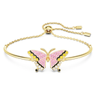 Idyllia bracelet, Butterfly, Multicolored, Gold-tone plated
