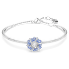 swarovski idyllia bangle flower blue rhodium plated