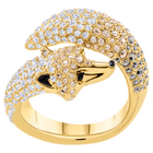 March Fox Motif Ring, Multi-Colored, Gold Plating