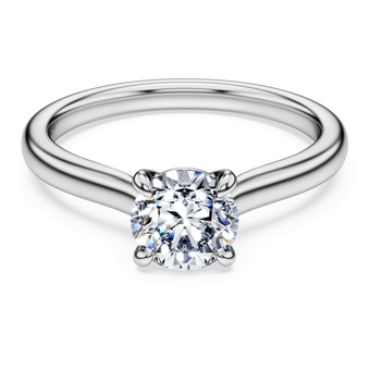 swarovski eternity solitaire ring  laboratory grown diamonds 1 ct tw  round cut  18k white gold