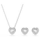 ariana grande x swarovski set mixed cuts heart white rhodium plated