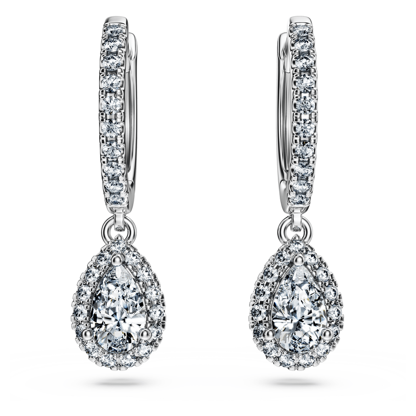 swarovski eternity drop earrings  laboratory grown diamonds 1 25 ct tw  18k white gold
