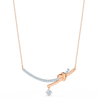 Lifelong Heart Necklace, White, Mixed metal finish