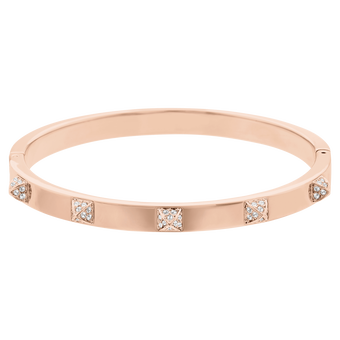 swarovski dextera bangle white rose gold tone finish
