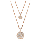 swarovski sublima layered pendant white rose gold tone plated