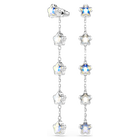swarovski chroma earrings  mixed cuts  star  white  rhodium plated