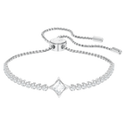 Subtle Star Bracelet, White, Rhodium plated