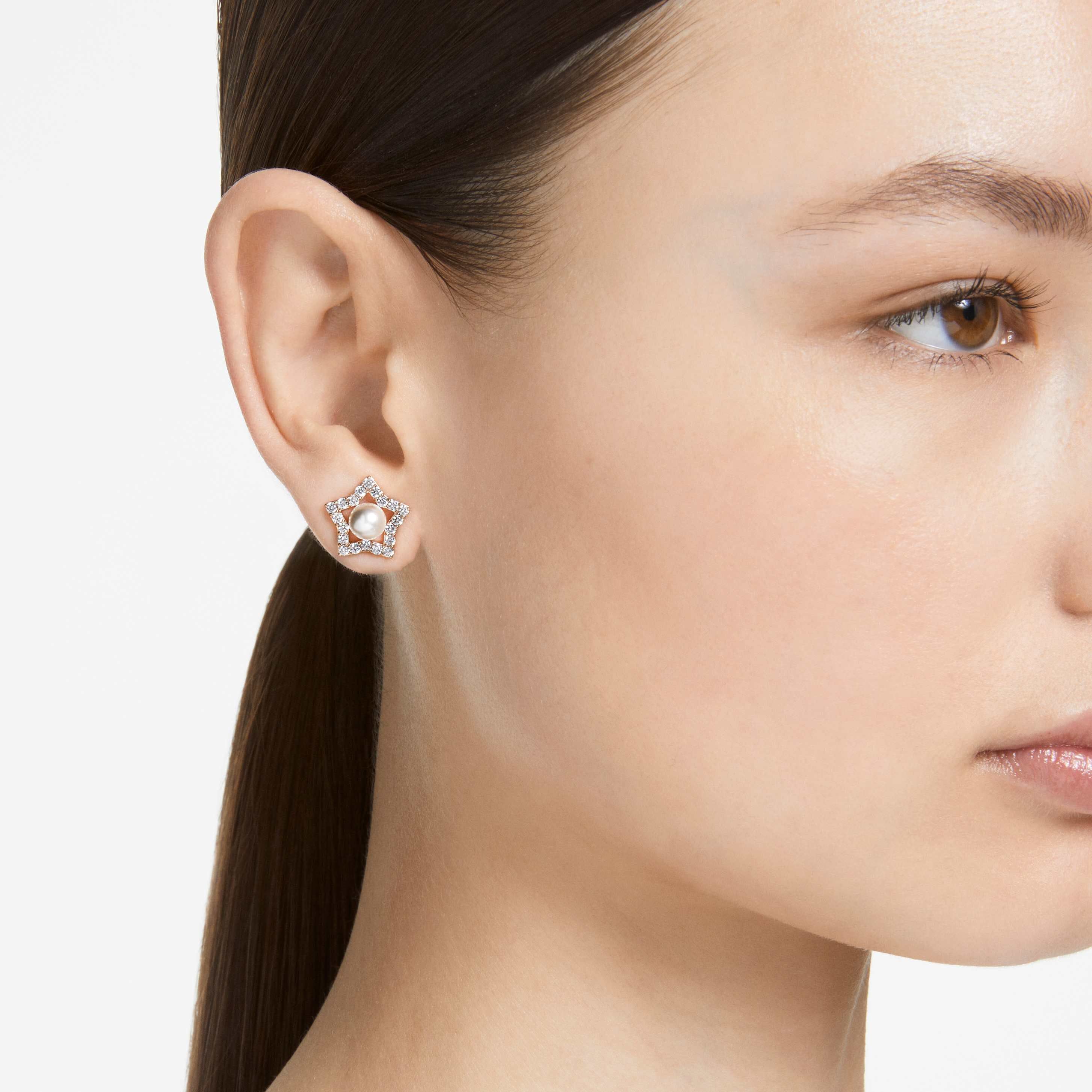Swarovski crystal clearance and pearl earrings