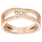 Creativity Ring, White, Rose gold tone plated
