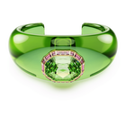 swarovski dulcis cuff octagon cut pav green gold tone plated