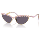 swarovski sunglasses cat eye shape purple