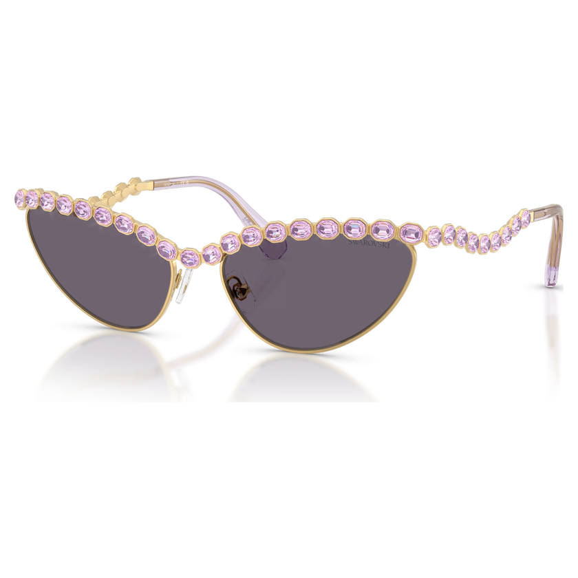 swarovski sunglasses  cat eye shape  purple