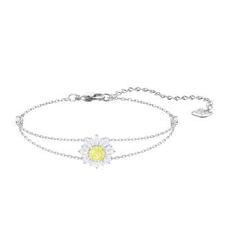 swarovski sunshine bracelet  white  rhodium plating