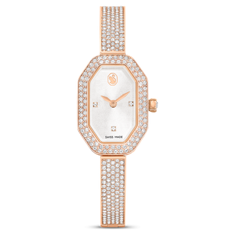 swarovski dextera bangle watch swiss made metal bracelet rose gold tone rose gold tone finish