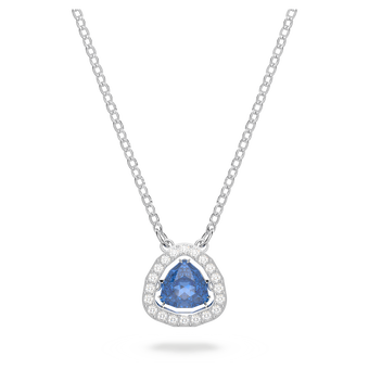 swarovski millenia necklace  blue  rhodium plated