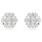 swarovski idyllia stud earrings mixed cuts snowflake white rhodium plated
