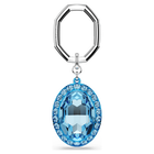 swarovski key ring oval cut blue mixed metal finish
