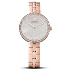 swarovski cosmopolitan silver face watch metal bracelet rose gold tone rose gold tone pvd