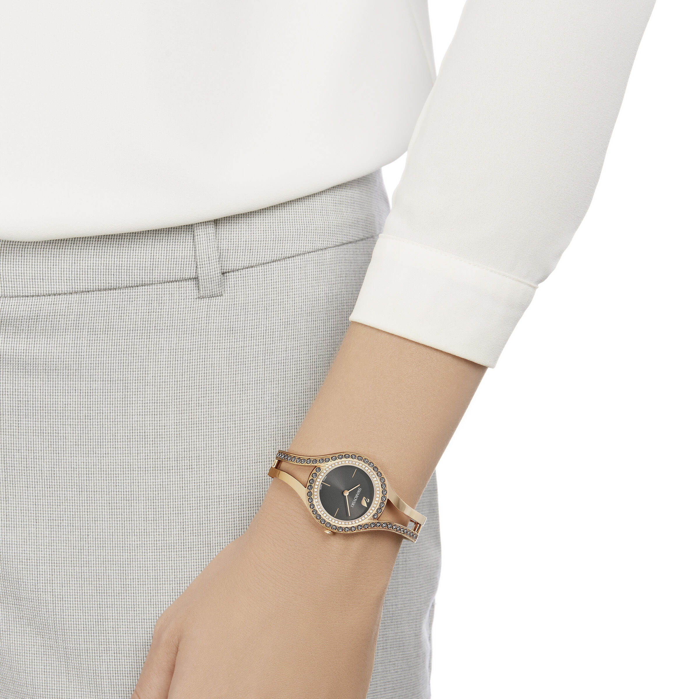 Eternal Watch Metal Bracelet Dark Gray Rose Gold Tone