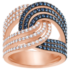 Lemon Knot Ring, Blue, Mixed Plating