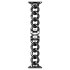 swarovski sparkling chain strap compatible with apple watch black black finish