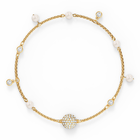 Swarovski Remix Collection Delicate Pearl Strand, White, Gold-tone plated