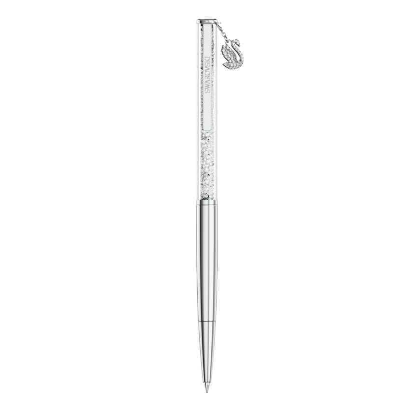 swarovski crystalline ballpoint pen  swan  chrome plated
