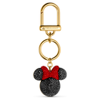 Minnie Bag Charm, Black, Gold-tone plated
