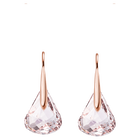 swarovski lunar drop earrings pink rose gold tone plated
