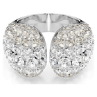 swarovski sublima cocktail ring round cut white rhodium plated