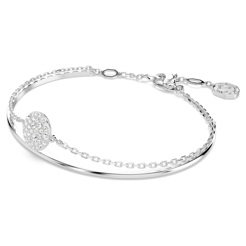 swarovski sublima bangle  white  rhodium plated