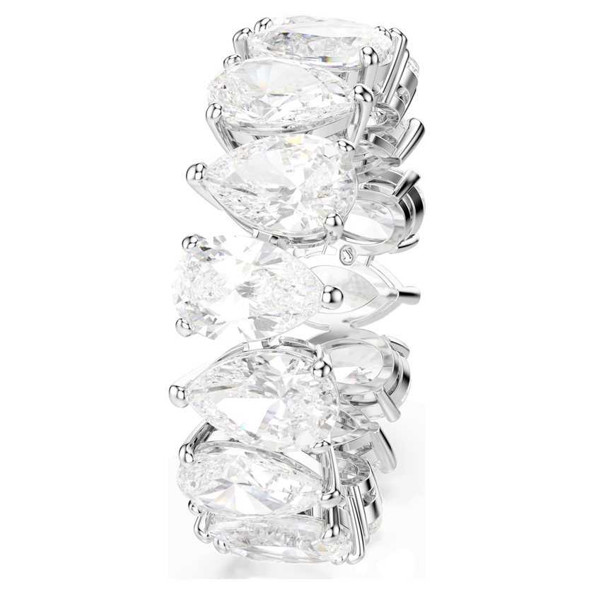 swarovski matrix vittore ring  pear cut  white  silver tone finish