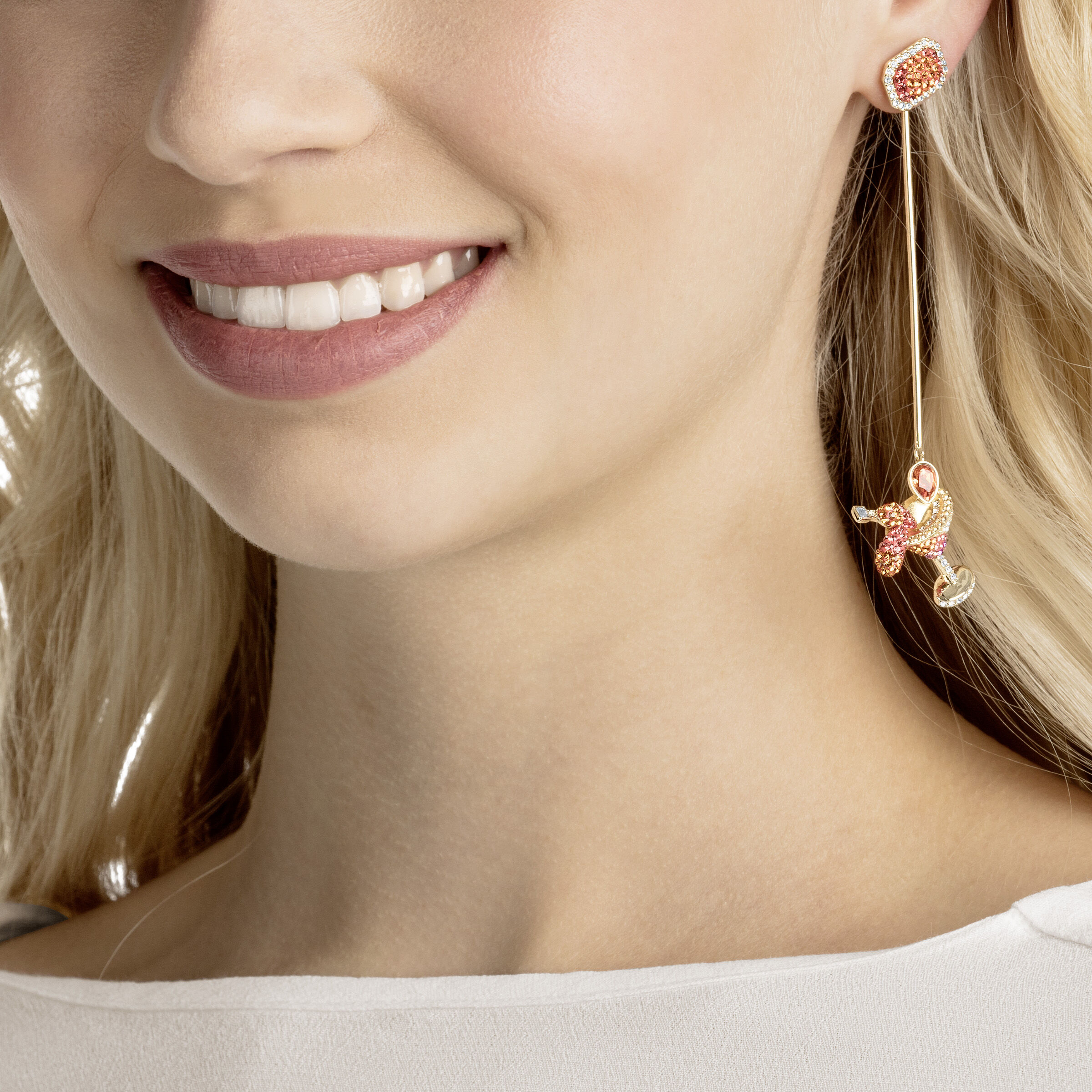 Gold pierced deals earrings