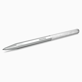 Crystalline ballpoint pen, Octagon shape, Silver tone, Chrome plated
