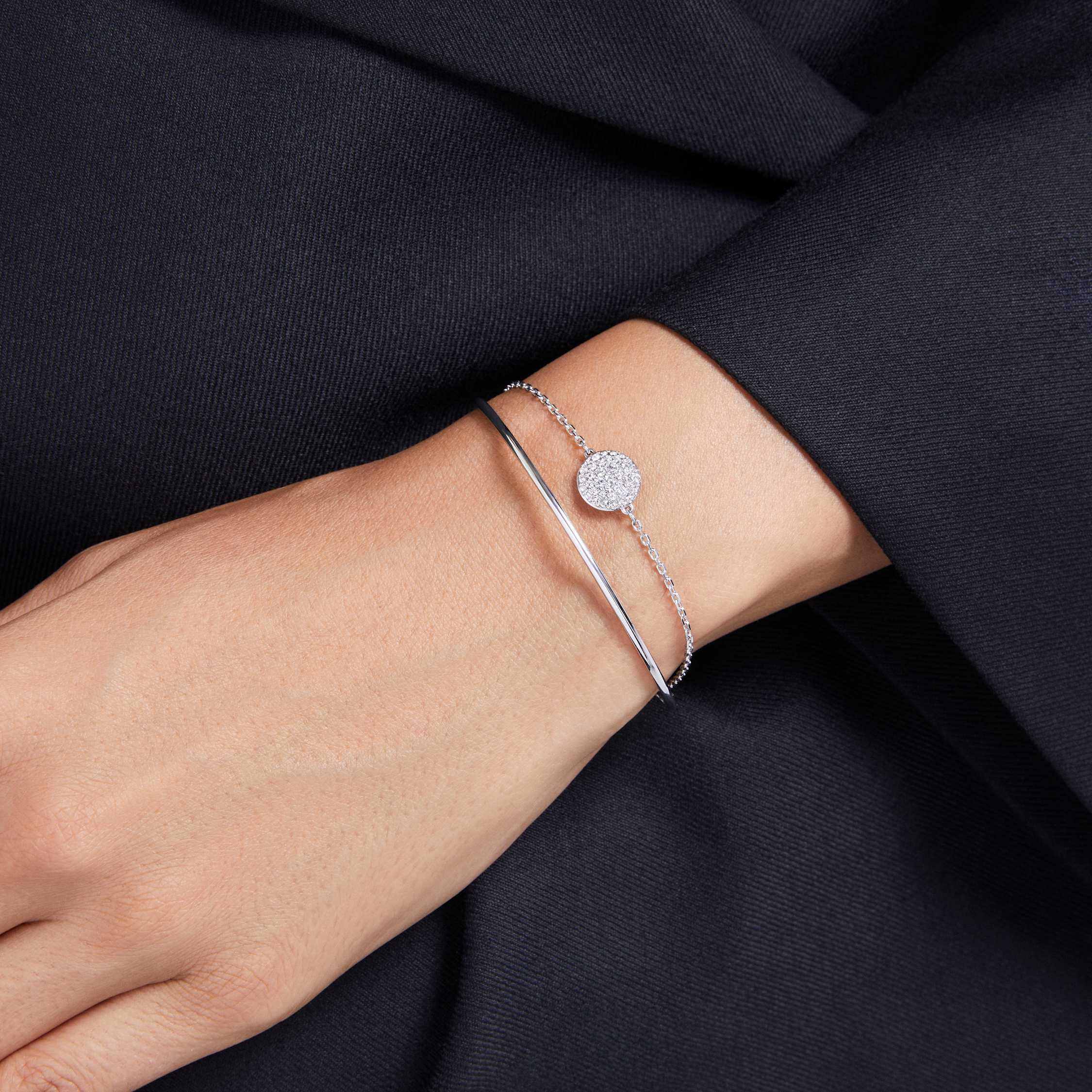 Buy Swarovski Sublima bangle White Rhodium plated
