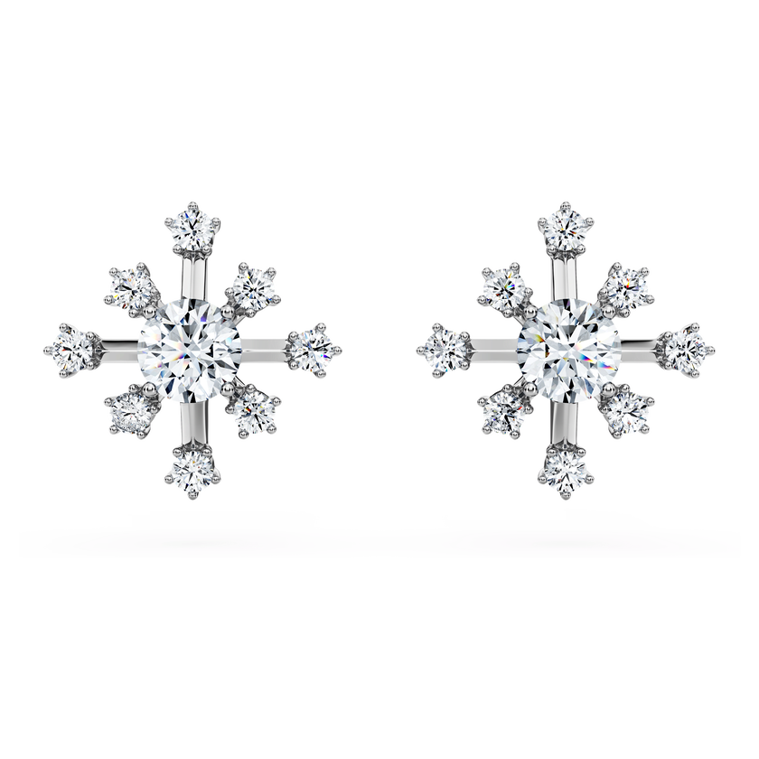 swarovski galaxy stud earrings  laboratory grown diamonds 0 5 ct tw  18k white gold