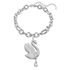 Swarovski Iconic Swan choker, Swan, White, Rhodium plated
