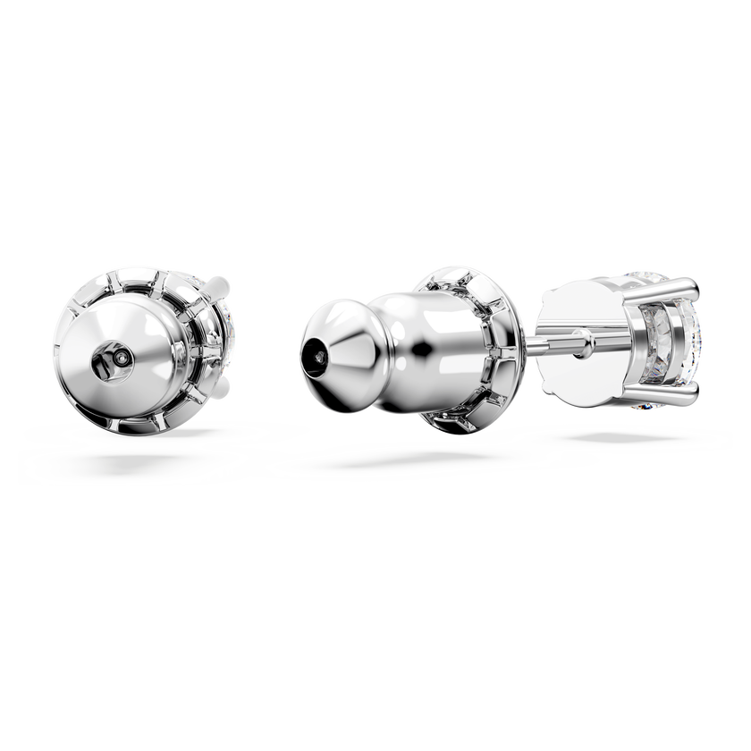 swarovski matrix tennis set  round cut  white  rhodium plated