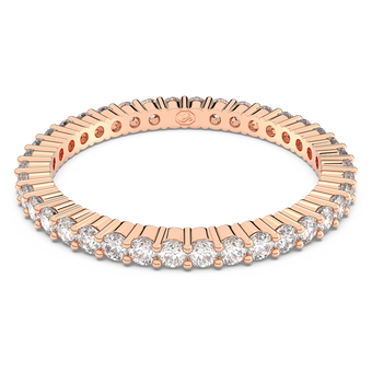 swarovski matrix vittore ring  round cut  white  rose gold tone finish